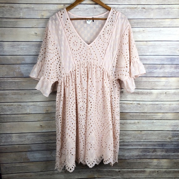 Akemi + Kin | Brooke Flutter Sleeve Eyelet Dress 0 - Picture 2 of 8